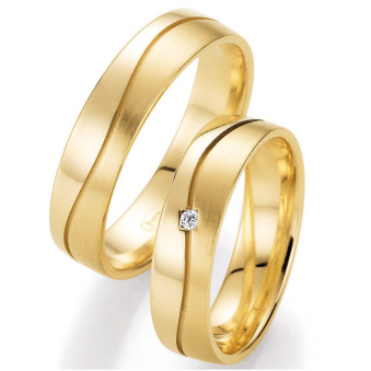 Eheringe Trauringe aus Gelbgold mit Diamant Ruesch Collection Nowotny 66/10170-050