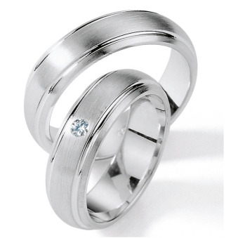 Eheringe Trauringe aus Silber 925 mit Diamant Ruesch Collection Nowotny 55/01140-060