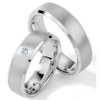 Eheringe Trauringe aus Silber 925 mit Diamant Ruesch Collection Nowotny 55/01170-060