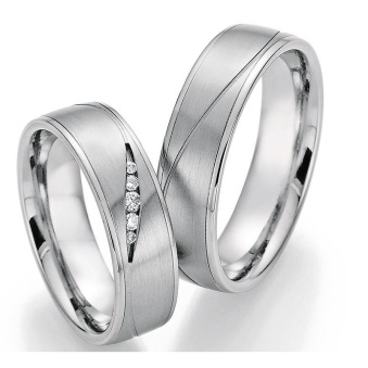 Eheringe Trauringe aus Titan & Platin 600 mit Diamant Ruesch Collection Nowotny 86/10130-060