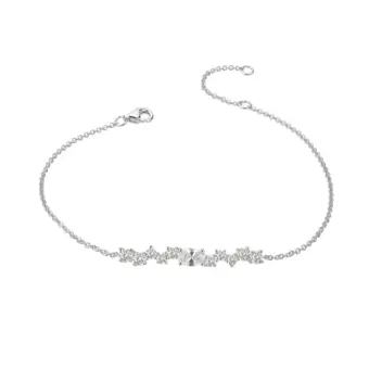 Armband aus rhodiniertem Silber 925 mit zentralen Zirkonia