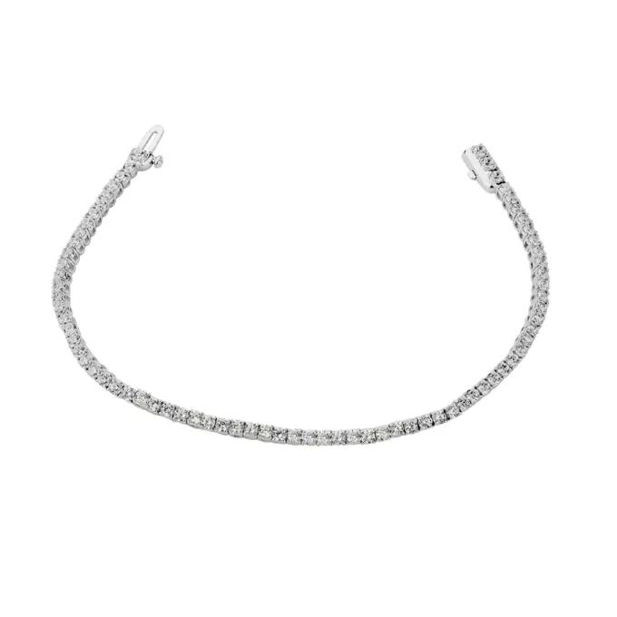 Zirkoniabesetztes Armband als rhodiniertem Silber 925