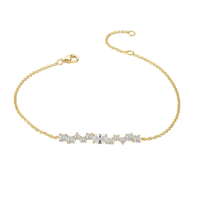 Armband als goldplattiertem Silber 925 mit Zirkonia-Akzent