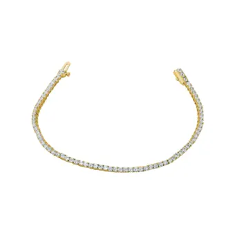 Zirkoniabesetztes Armband als goldplattiertem Silber 925