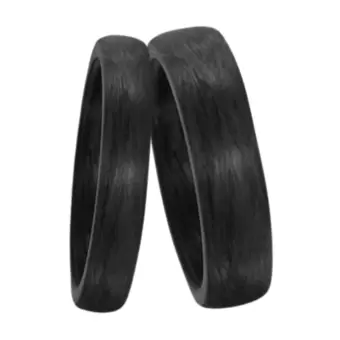 Schwarze Eheringe aus Carbon in 3 und 5 mm Breiten