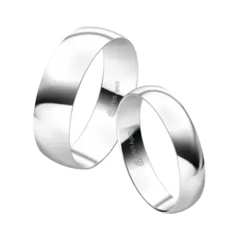 Polierte Plagentum Eheringe mit Diamanten in zwei Breiten 4 und 6 mm