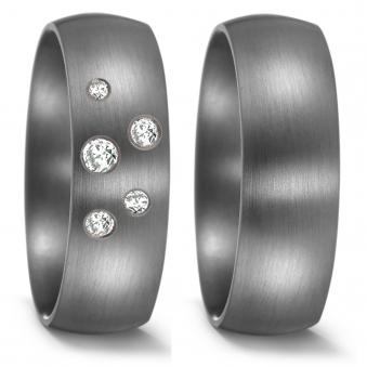 Aufregende Tantal Trauringe mit vielen Diamanten in Sternenhimmel-Optik 8926847