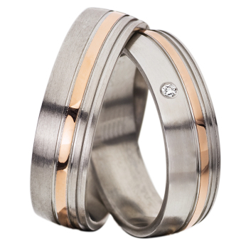 Hochzeitsringe Trauringe Rotgold Edelstahl MyTrauring Rauschmayer 60023