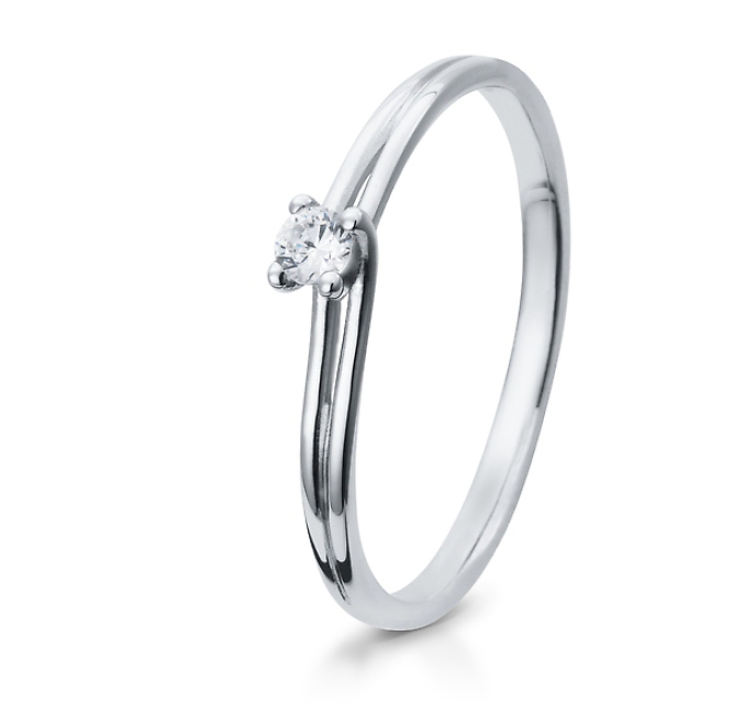 Verlobungsring Solitärring Silber 925 mit Zirkonia Breuning 41/05305 41/05306 41/05307