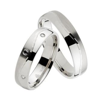 platinierte Silber Eheringe Partnerringe Verlobungsringe 05619