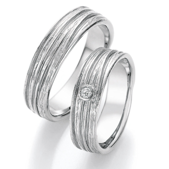 Eheringe Trauringe aus Silber 925 mit Diamant Ruesch Collection Nowotny 66/52070-057