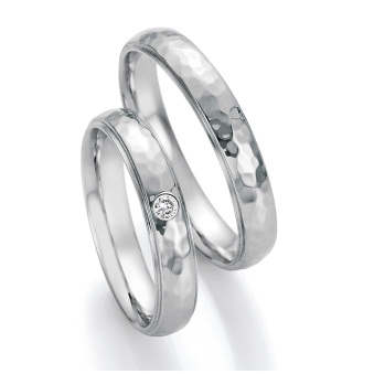 Eheringe Trauringe aus Stahl mit Diamant Ruesch Collection Nowotny 88/22090-039
