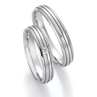 Eheringe Trauringe aus Stahl mit Diamant Ruesch Collection Nowotny 88/22150-040