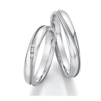 Eheringe Trauringe aus Stahl mit Diamant Ruesch Collection Nowotny 88/22050-035