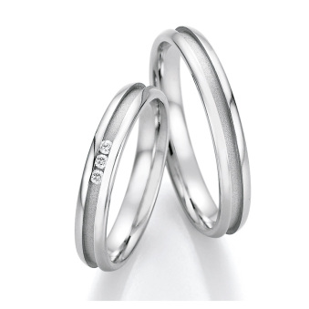 Eheringe Trauringe aus Stahl mit Diamant Ruesch Collection Nowotny 88/22070-035