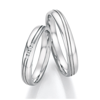 Eheringe Trauringe aus Stahl mit Diamant Ruesch Collection Nowotny 88/22110-035