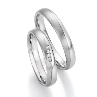 Eheringe Trauringe aus Stahl mit Diamant Ruesch Collection Nowotny 88/22130-035
