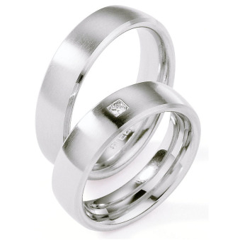 Eheringe Trauringe aus Stahl mit Diamant Ruesch Collection Nowotny 88/01240-060