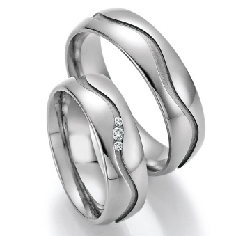 Eheringe Trauringe aus Titan mit Diamant Ruesch Collection Nowotny 77/20090-060