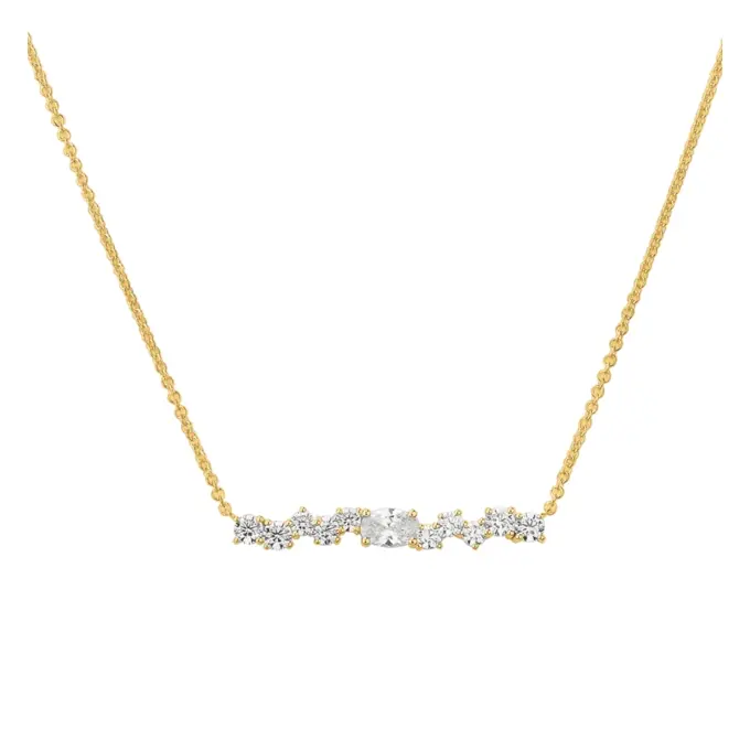 Kette aus goldplattiertem Silber 925 mit Zirkoniaband