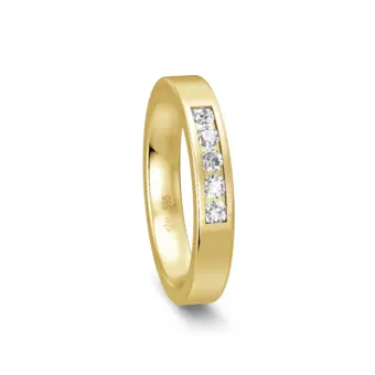 Gelbgold Diamantring mit 5 Brillanten 0.05 Karat