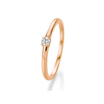 Romantischer Roségold Antragsring mit Diamanten im Brilliantschliff 121074