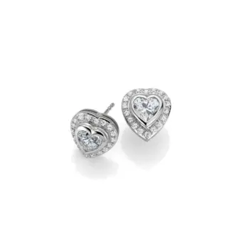 Ohrstecker aus Silber 925 mit 38 Zirkonia und Rhodinierung
