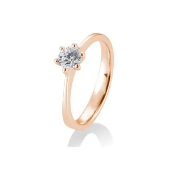 Klassischer Roségold Verlobungsring Diamantring mit 0.5 Karat Brillanten