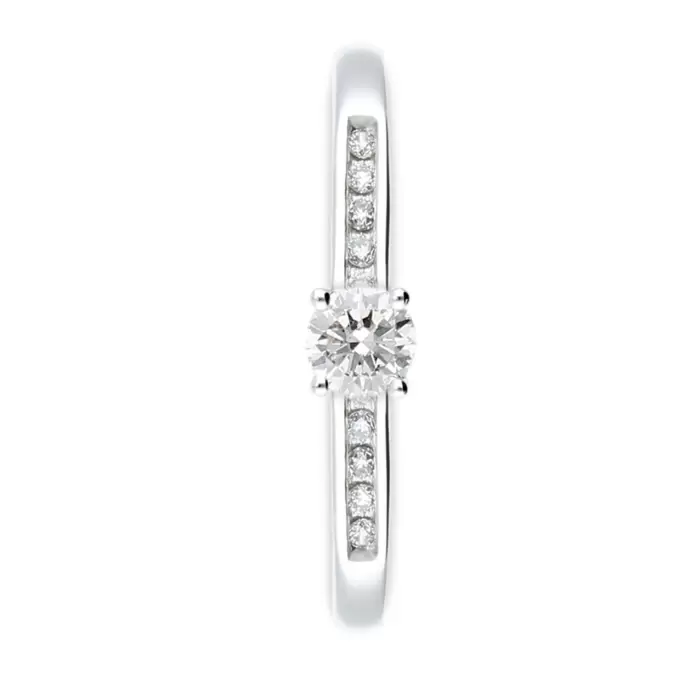 Einzigartiger Weissgold Diamantring mit Steinen in Pavéfassung 208100