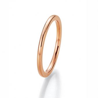 Aufnahme von einem Vorsteckring aus Roségold mit polierter Oberfläche 