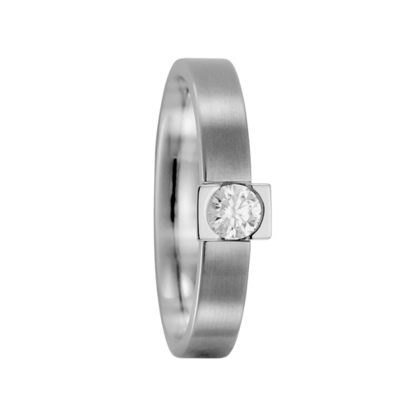 Verlobungsring aus Titan mit Diamanten 0.2
