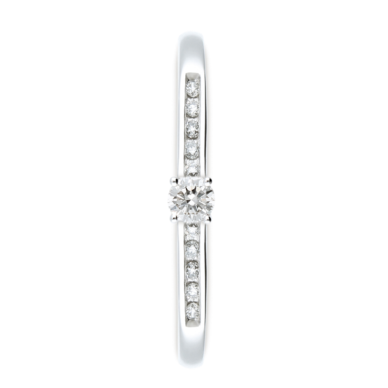 Extravaganter Verlobungsring aus Weissgold mit vielen Diamanten 208084