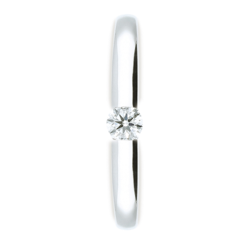 Eleganter Verlobungsring aus Weissgold mit strahlendem Diamanten 208092