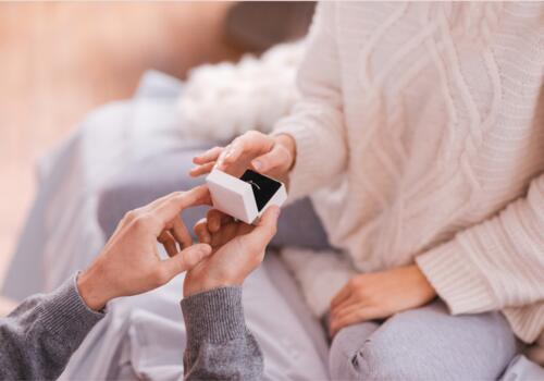 Heiratsantrag mit Ring