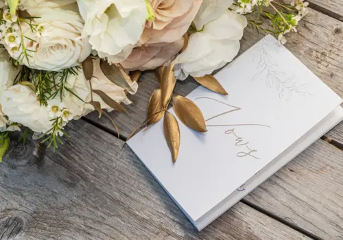 Karte mit Ehegel&uuml;bde