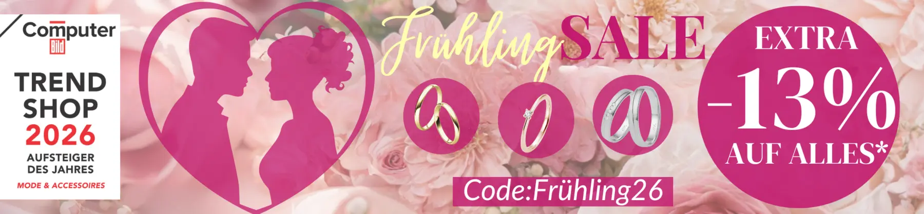 Eheringe  im FRÜHLING  SALE  - jetzt günstiger kaufen!