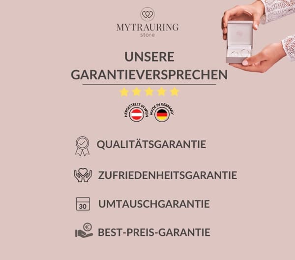 Eheringe kaufen - Qualitätsgarantie, Umtauschgarantie, Best-Preis-Garantie & Zufriedenheitsgarantie